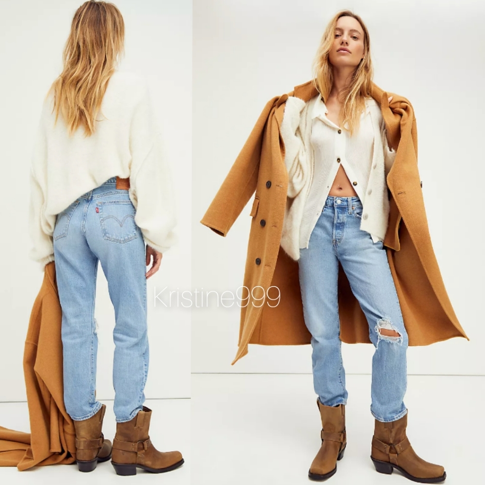 Levi's Premium Wedgie Straight Jeans in Tango Fray